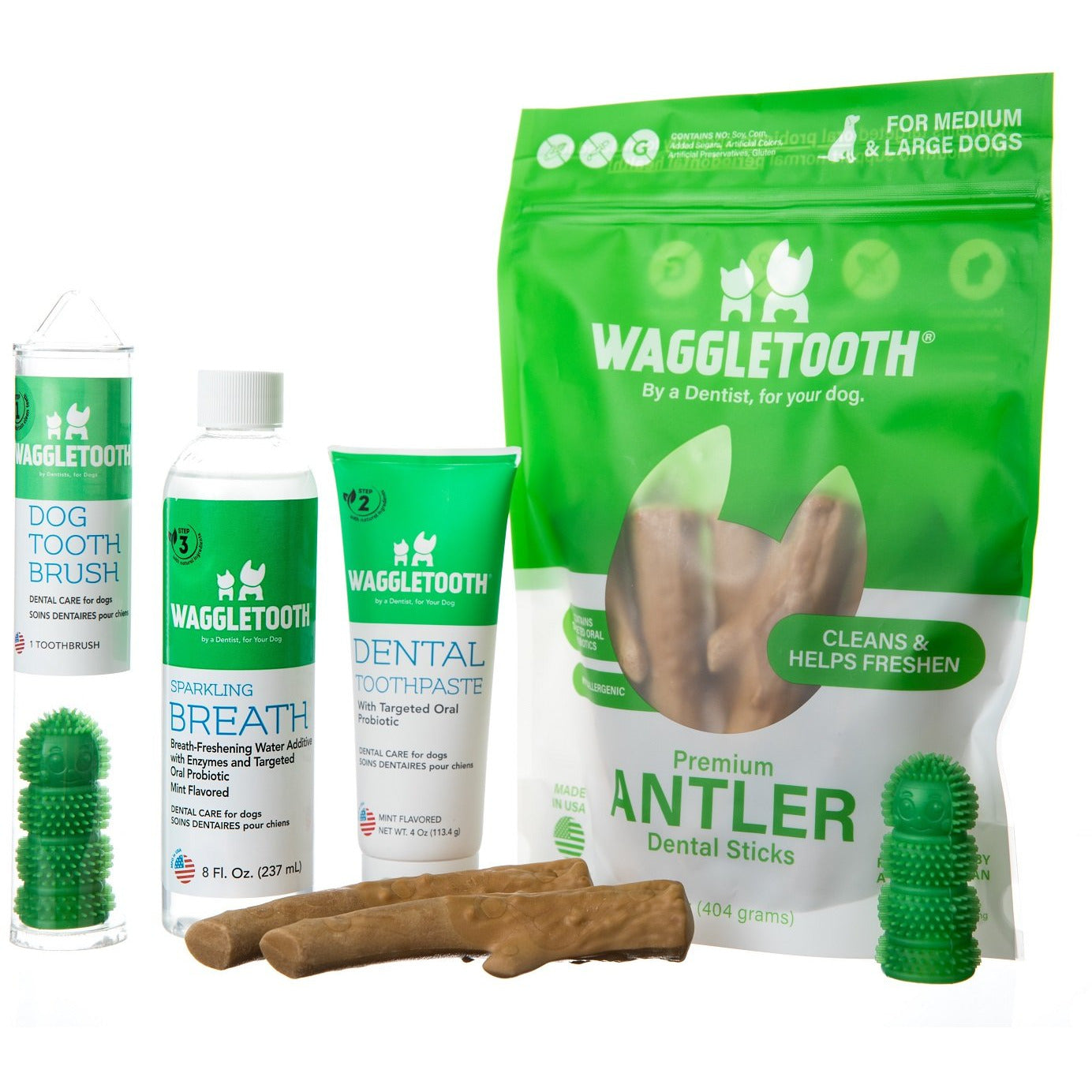 4-Step Dental Care Kit - The Full Waggletooth Line