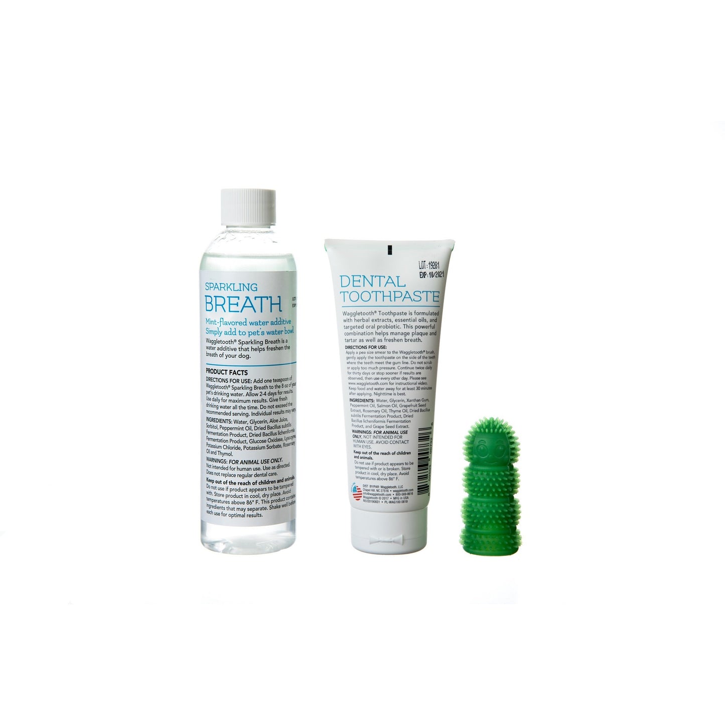 3-Step Dog Dental Care Kit: Toothbrush, Toothpaste, and Water Additive